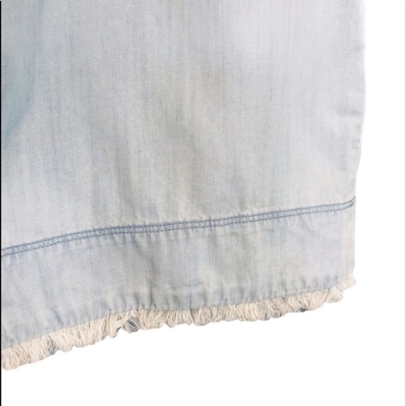 Anthropologie Chambray crop, belted wide-leg pant - Picture 5 of 6